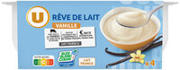 Dessert lacté Rêve de lait vanille - 4x125g