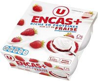 Spécialité laitière maigre à la fraise sucré aromatisé