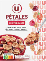 Céréales Pétales de riz et blé orge avec fruits rouges boîte de