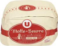 Beurre de baratte demi-sel 80% de MG