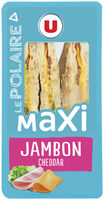 Sandwich maxi club, pain polaire, jambon cheddar, 210g
