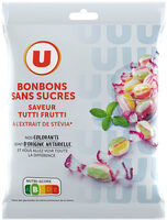 Bonbons Tutti frutti sans sucres à l'extrait de stévia 120g