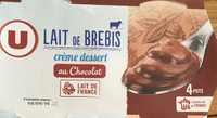 Crème dessert au chocolat au lait de brebis