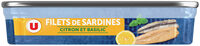 Filets de sardines marinade citron et basilic 100g