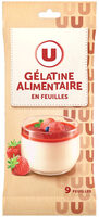 Gélatine alimentaire 9 feuilles - 17g