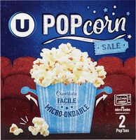 Popcorn salé micro ondable en gobelet 2x100g
