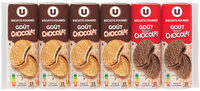 Biscuits fourrés ronds - 4 paquets Chocolat + 2 paquets Tout chocolat