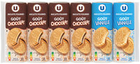 Gâteaux fourrés ronds vanille x2 + chocolat x4 1,8 kg