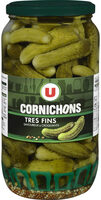 Cornichons très fins pasteurisés au vinaigre bocal de 530g
