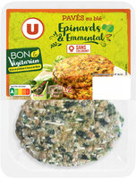 Pavés au blé épinards emmental bon et végétarien - x2 - 200g