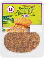 Galette boulgour, pois chiche et légumes du soleil bon et végétarien -x2 200g