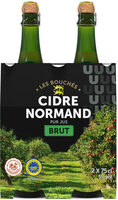 Cidre bouché brut de Normandie IGP, 5°, 2 bouteilles de 75cl