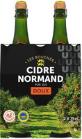 Cidre bouché doux de Normandie IGP, 2°, 2 bouteilles de 75cl