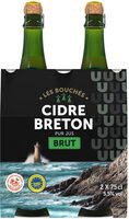 Cidre bouché brut de Bretagne IGP, 5°, 2 bouteilles de 75cl