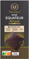 Chocolat noir 74% de cacao d'Equateur Tablette de 100g