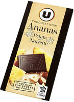Chocolat noir ananas éclats de noisettes