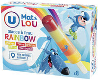 Bâtonnets glace à l'eau aromatisée Rainbow - x8 - 320g
