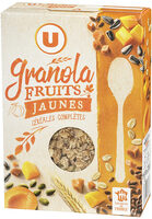 Muesli granola fruits jaunes
