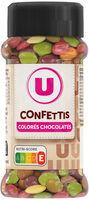 Confettis colorés chocolatés sachet de 65g