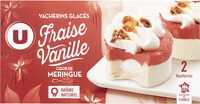 Vacherins glacés fraise vanille coeur meringue