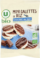 Mini galette de riz nappée de chocolat au lait