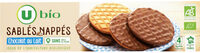 Biscuits Sablés bio nappés au chocolat au lait étui de 200g