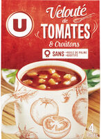 Soupe instantanée aux tomates et croûtons