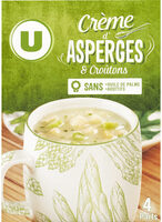 Soupe instantanée aux asperges et croûtons
