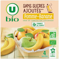 Purée pomme banane sans sucres ajoutés 4 gourdes de 90g