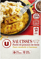 Saucisses purée de pommes de terre sauce moutarde à l'ancienne