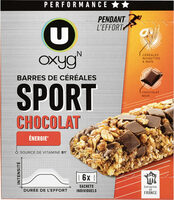 Barres de céréales énergie chocolat, x6, 126g