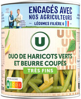 Mélange haricots verts et beurre très fins - Boîte de 455g net égoutté