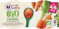 Bols de carottes sans morceaux U_TOUT_PETITS Bio