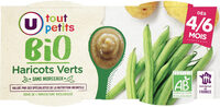 Bols de haricots verts sans morceaux U_TOUT_PETITS Bio