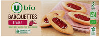 Gâteaux Barquettes bio à la fraise paquet 120g