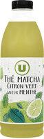 Boisson réfrigéré thé matcha au citron saveur menthe,