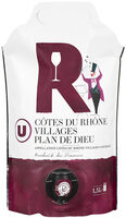 Vin rouge AOP Côtes du Rhône villages plan de dieu