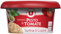 Fromage au lait pasteurisé à tartiner au pesto et à la tomate 23%mg