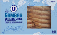 Gambas sauvages entières crues de Madagascar 12/16 400g