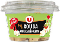 Dés de fromage lait pasteurisé paprika ciboulette 28%mg