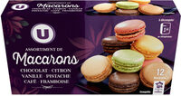 Assortiment de macarons congelés 6 parfums 12 pièces