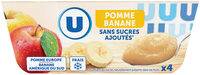 Purée de pommes banane sans sucres ajoutés 4x100g