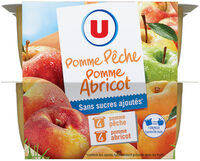 Purée pomme pêche et purée pomme abricot sans sucres ajouté 8x100g