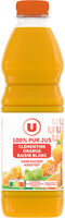 Pur jus clémentine orange raisin bouteille de 1l