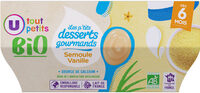 Crème dessert Bébé semoule vanille, de 6 à 12 mois - 4x100g