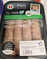 Saucisse de Toulouse aux herbes, Nouvelle Agriculture, 4 pièces, 500g
