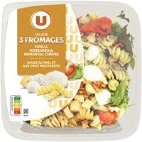 Salade de pâtes fusilli et 3 fromages, sauce miel et moutarde - 250g