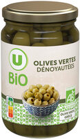 Olives vertes dénoyautées bocal de 37cl, 160g