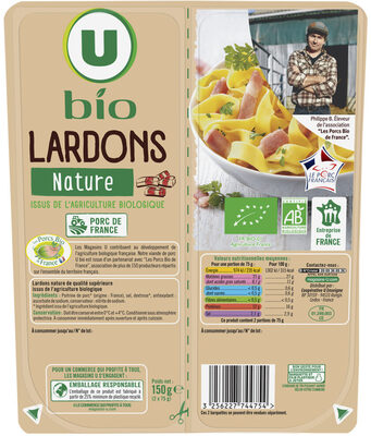 Lardons nature - 2x75g