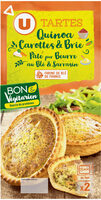 Tarte quinoa rouge carottes et brie